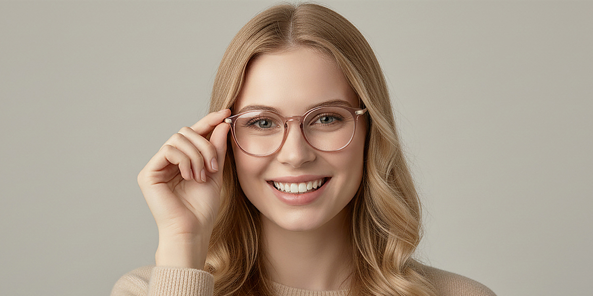 Brown Round Modish TR90 Eyeglasses