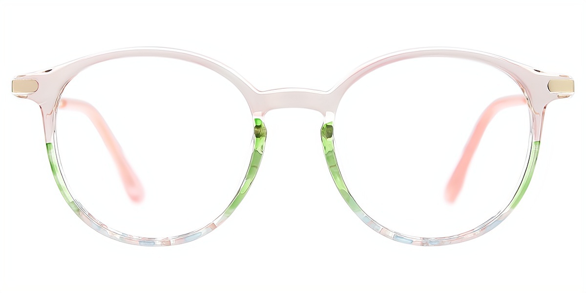 Pink Round Modish TR90 Eyeglasses