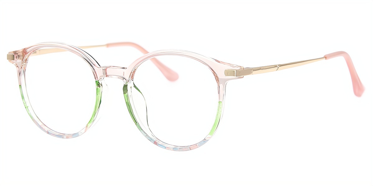 Pink Round Modish TR90 Eyeglasses
