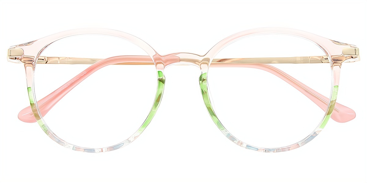 Pink Round Modish TR90 Eyeglasses