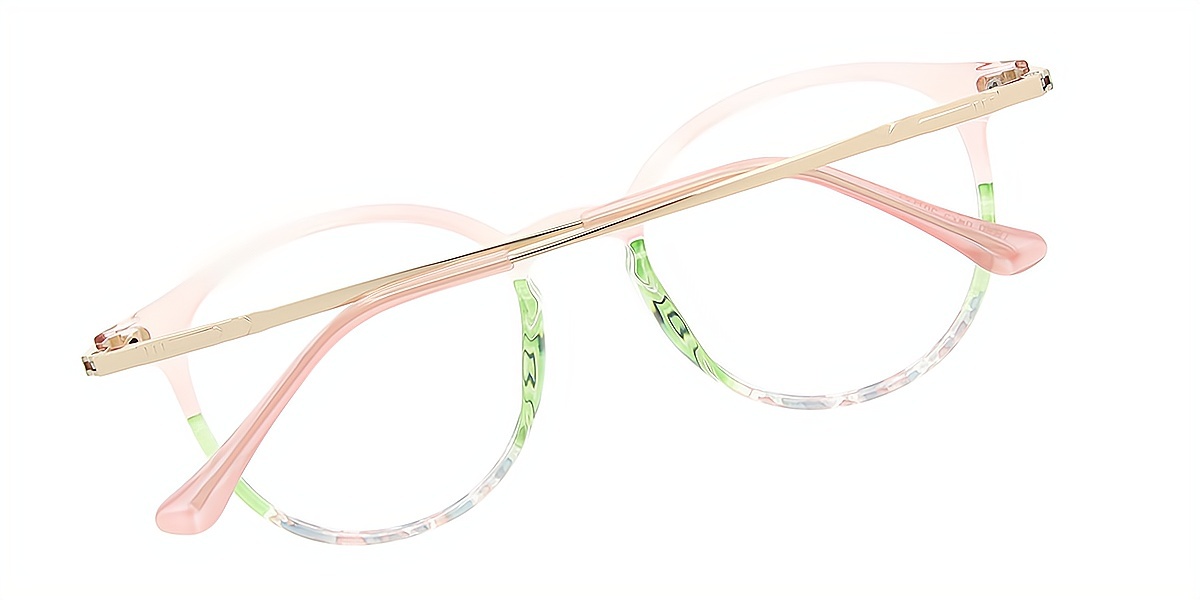 Pink Round Modish TR90 Eyeglasses