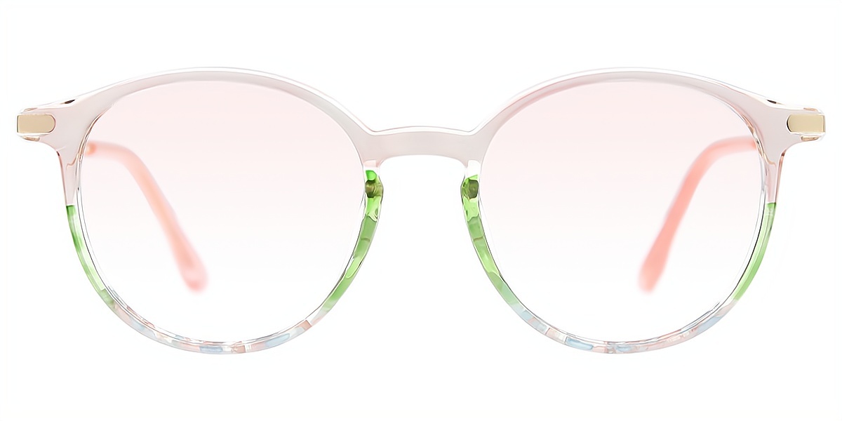 Pink Round Modish TR90 Eyeglasses