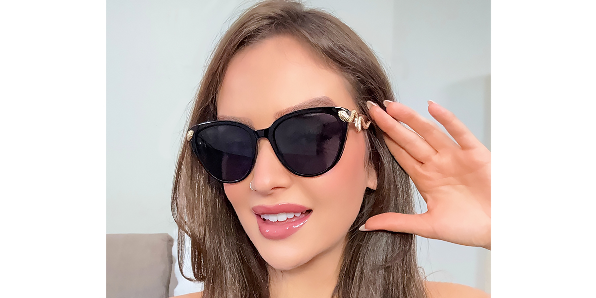 Black Cat Eye Unique TR90 Eyeglasses