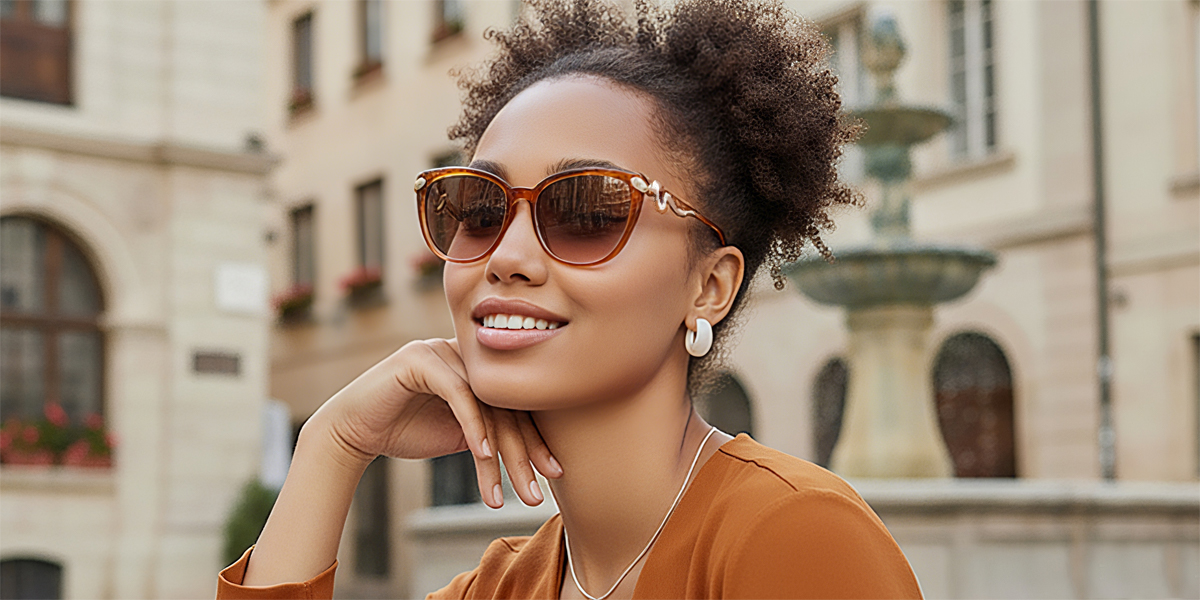 Brown Cat Eye Unique TR90 Eyeglasses