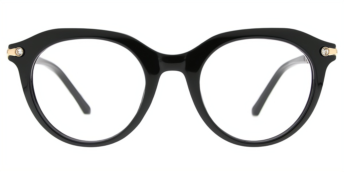 Black Oval Unique TR90 Eyeglasses