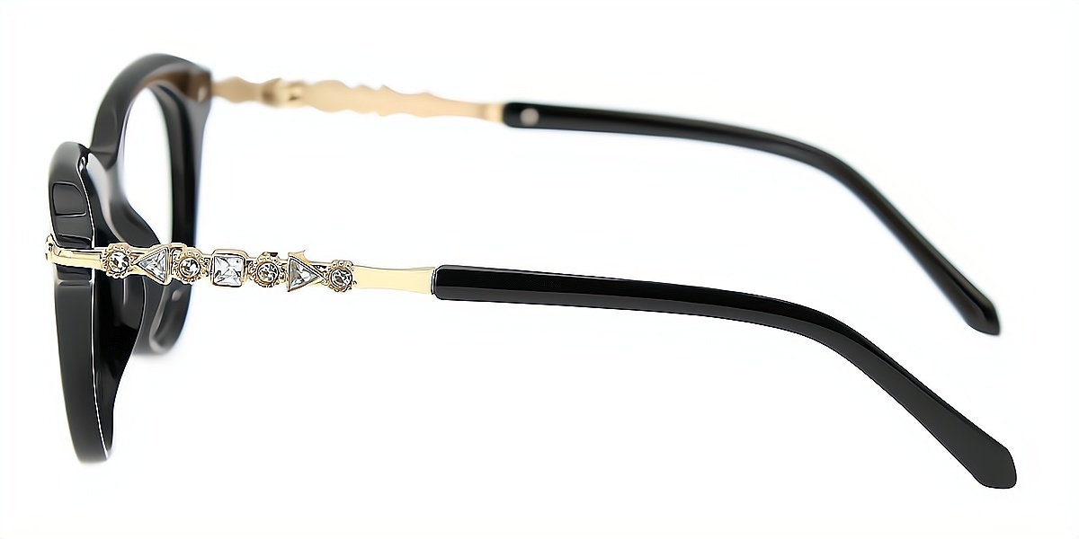 Black Oval Unique TR90 Eyeglasses