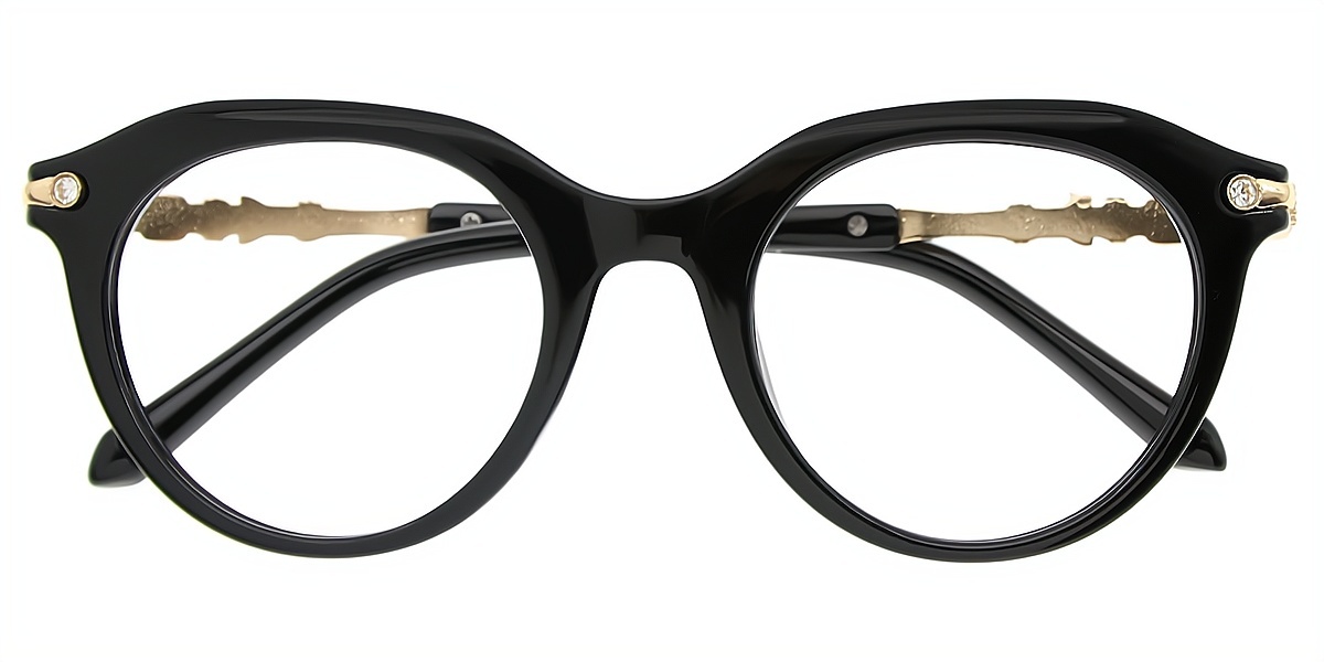 Black Oval Unique TR90 Eyeglasses