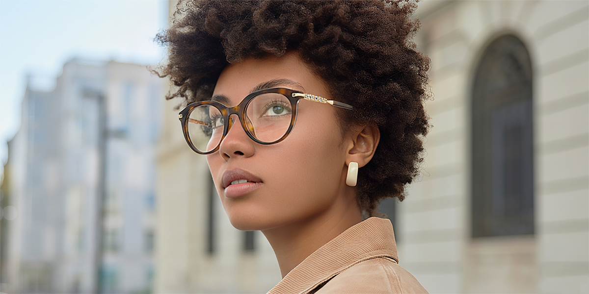 Tortoise Oval Unique TR90 Eyeglasses