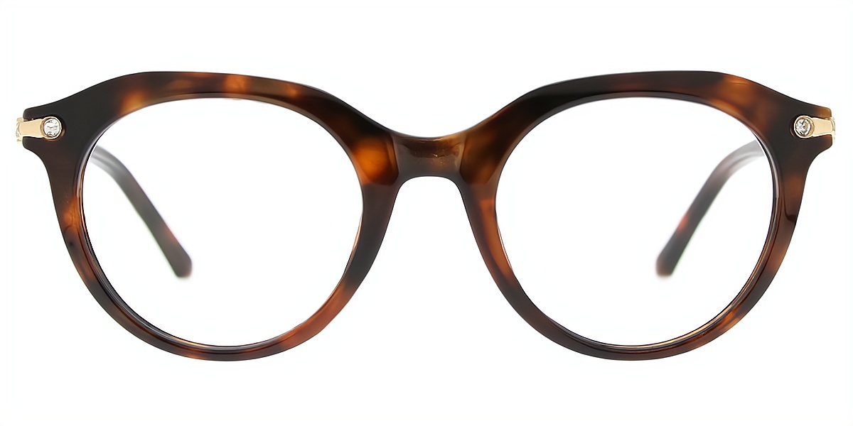 Tortoise Oval Unique TR90 Eyeglasses