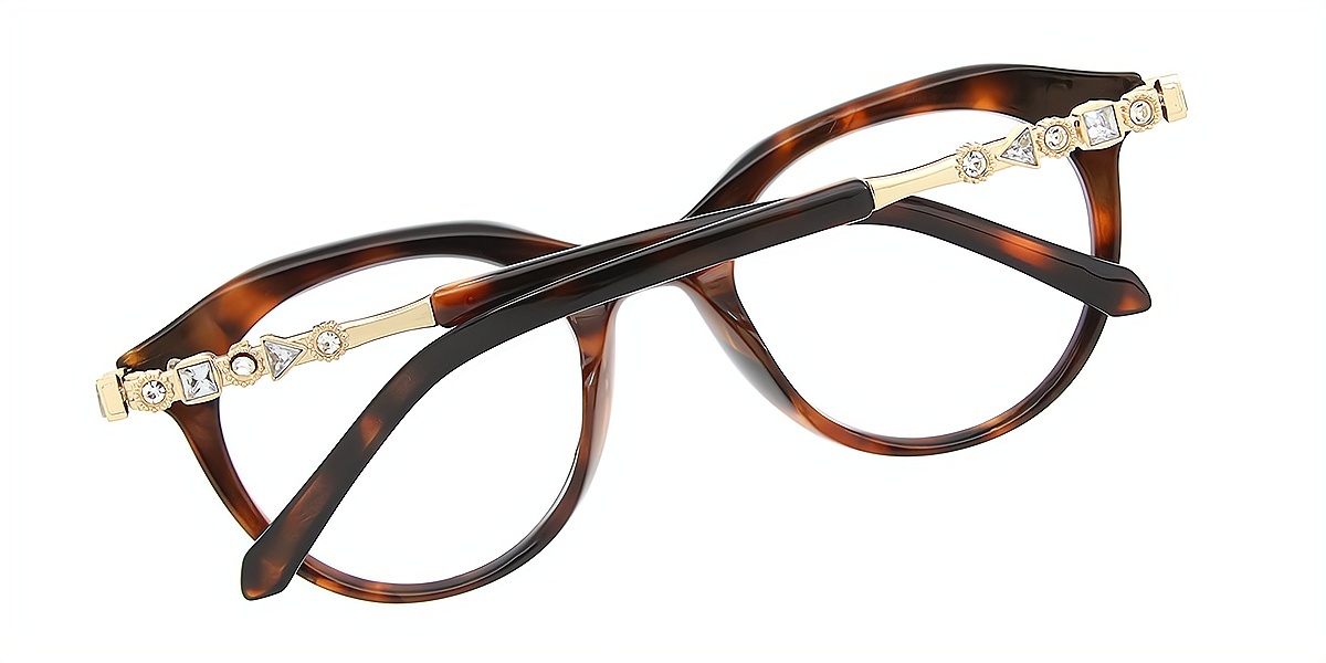 Tortoise Oval Unique TR90 Eyeglasses