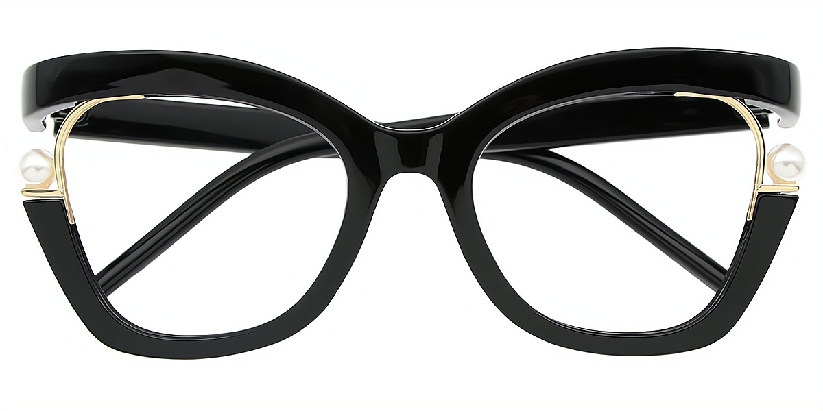 Black Butterfly Unique Oversized Plastic Eyeglasses