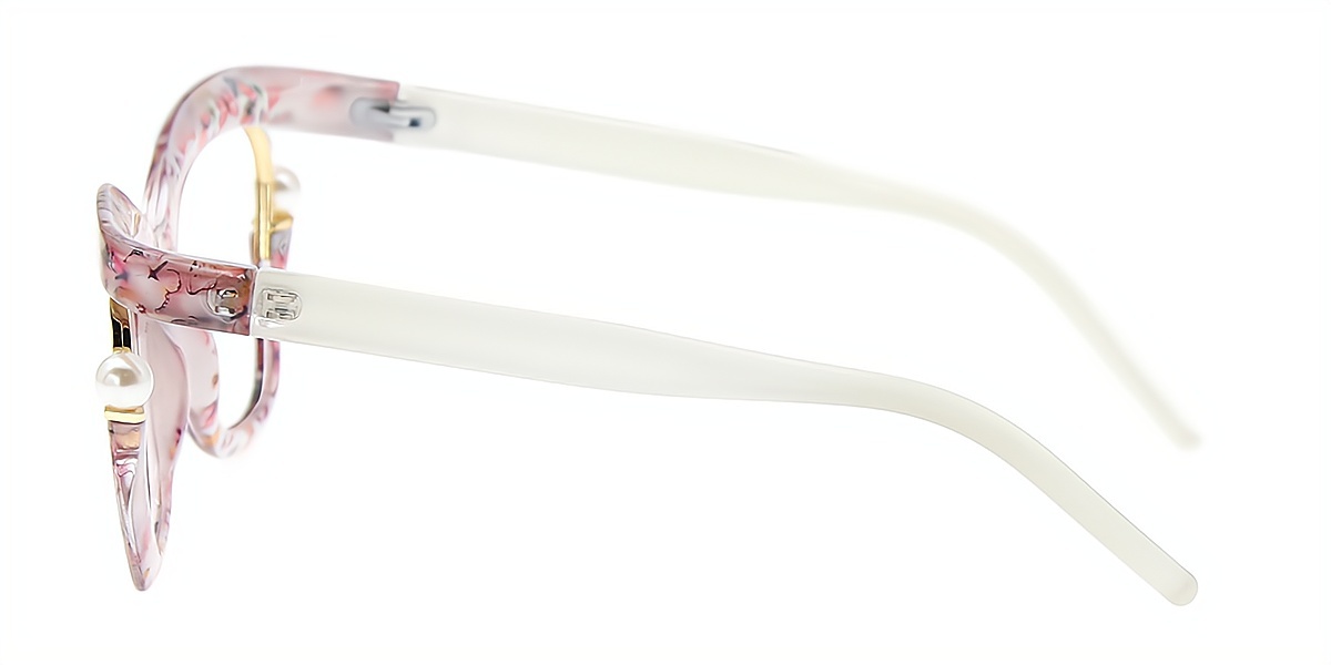 Floral Butterfly Unique Oversized Plastic Eyeglasses