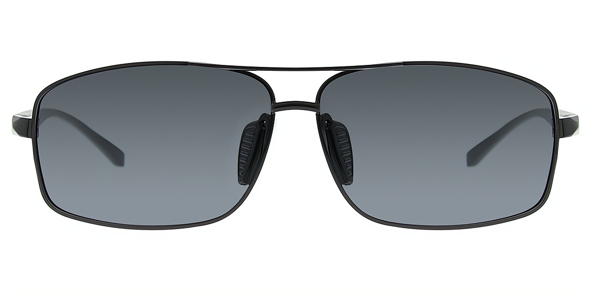Black Aviator Classic Metal Eyeglasses
