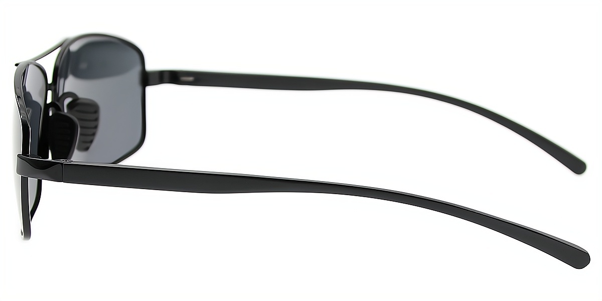 Black Aviator Classic Metal Eyeglasses
