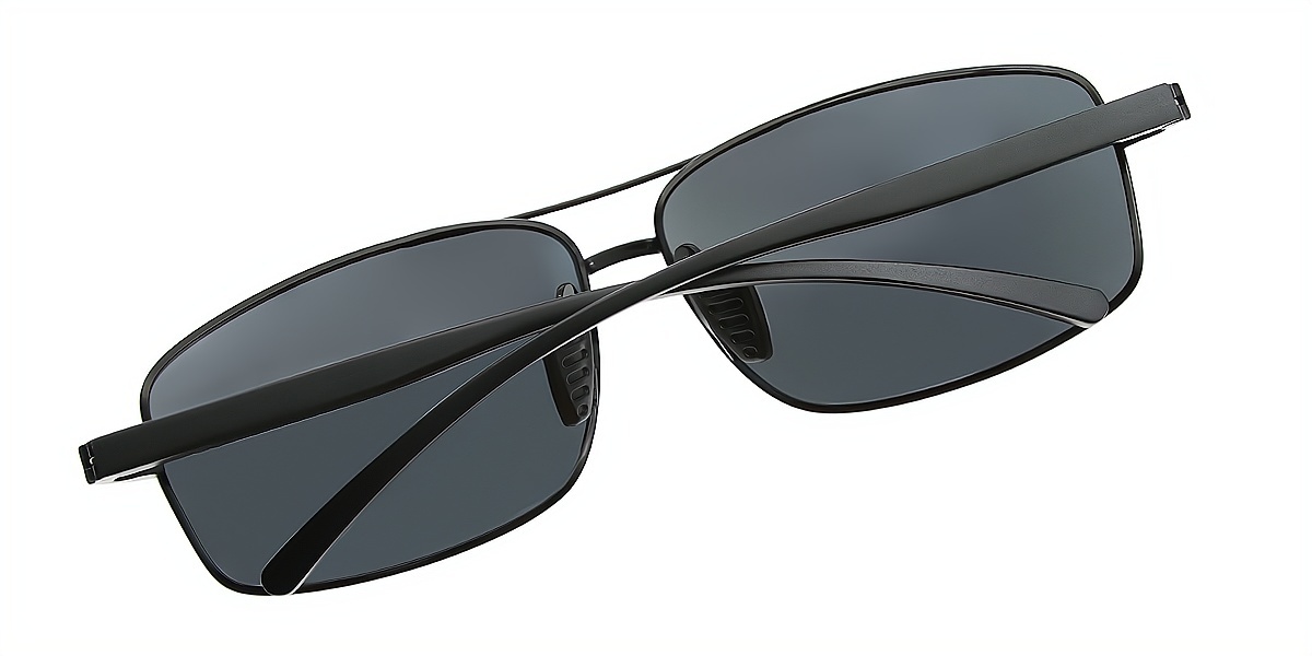 Black Aviator Classic Metal Eyeglasses