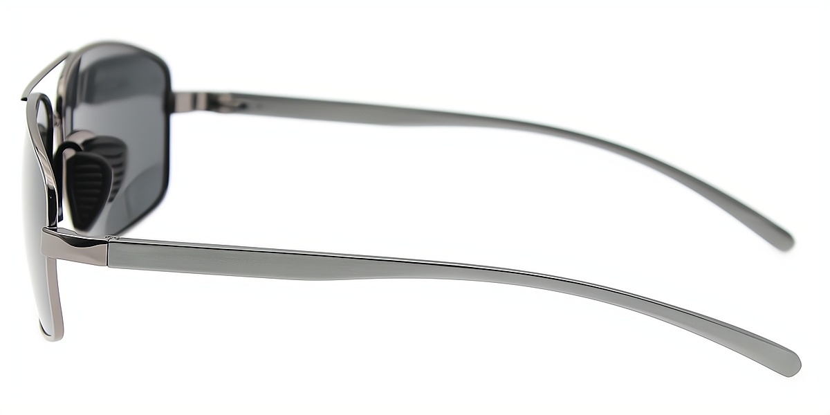Gray Aviator Classic Metal Eyeglasses