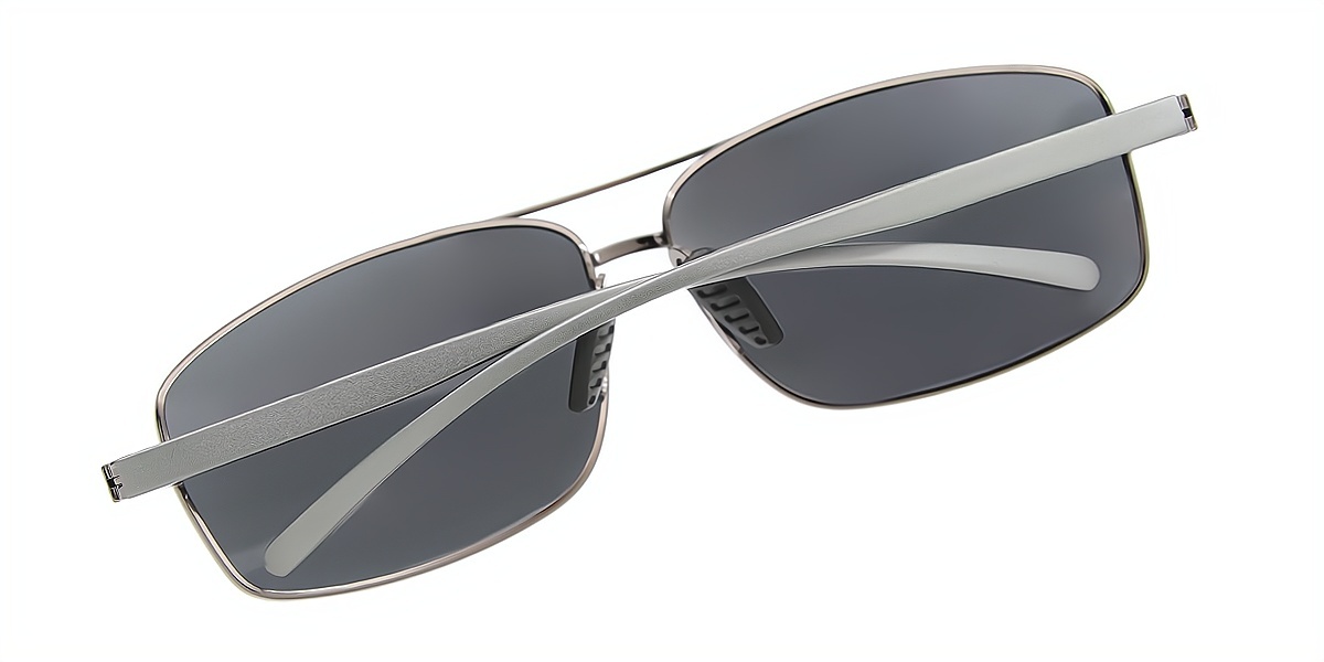 Gray Aviator Classic Metal Eyeglasses