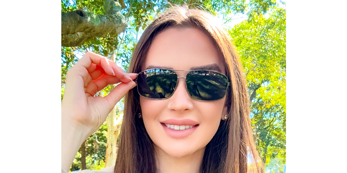 Gray Aviator Classic Metal Eyeglasses