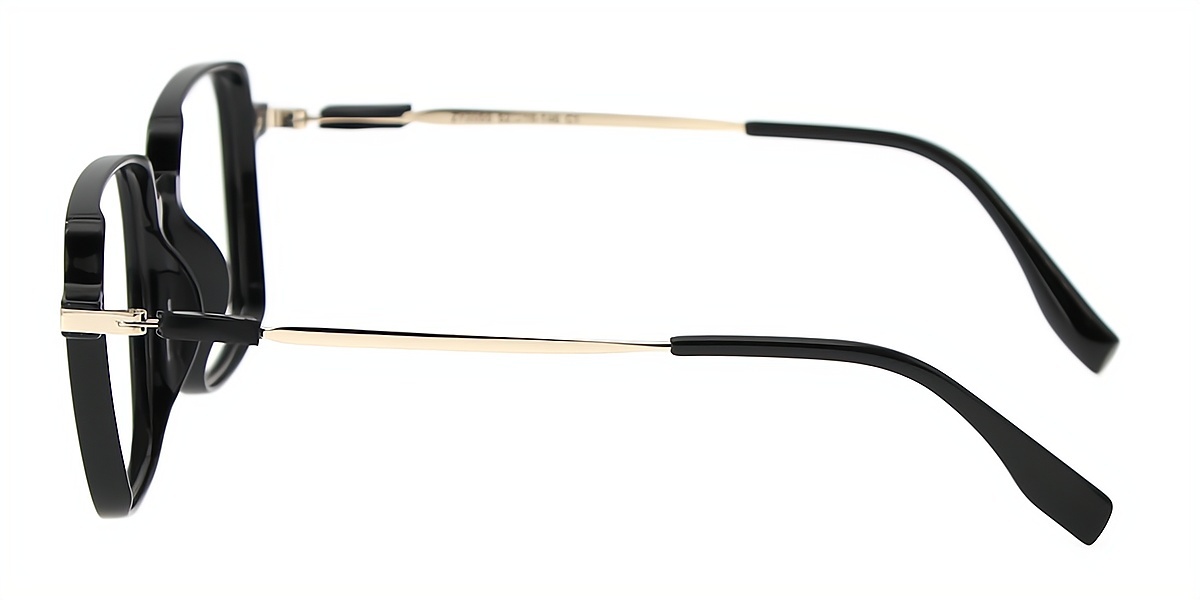 Black Square Elegant Plastic Eyeglasses