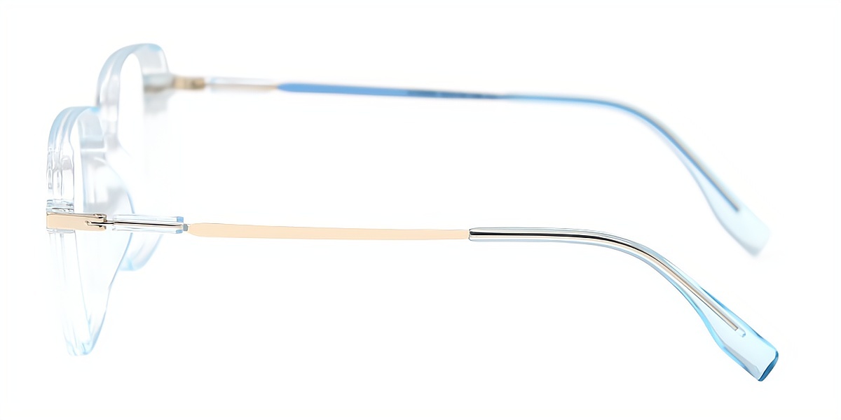 Light Blue Square Elegant Plastic Eyeglasses