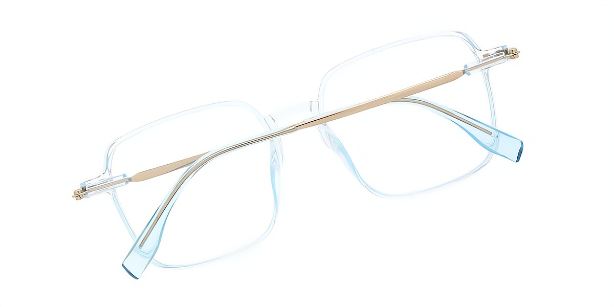 Light Blue Square Elegant Plastic Eyeglasses