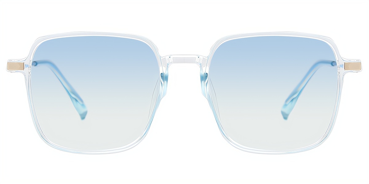 Light Blue Square Elegant Plastic Eyeglasses