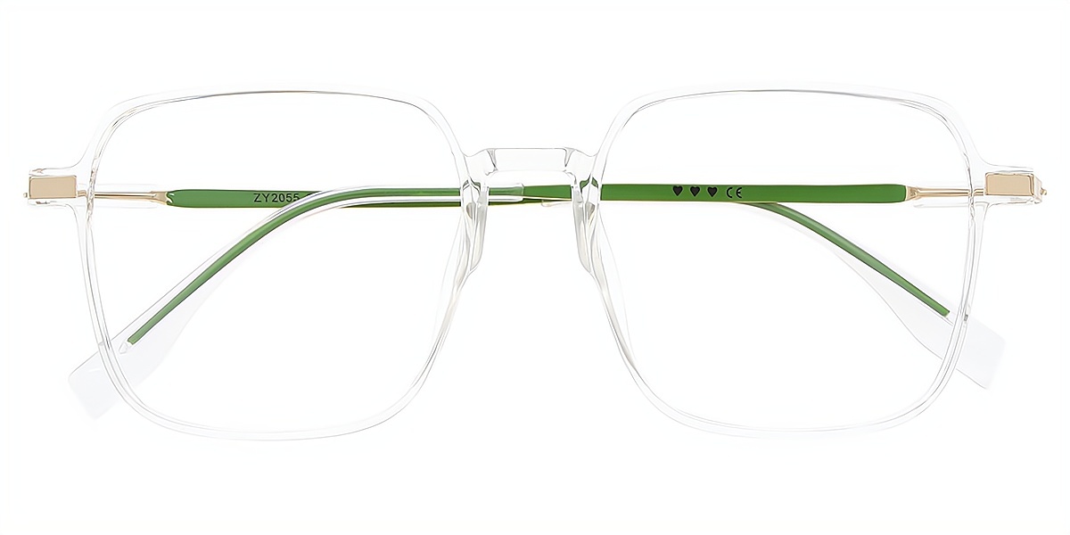 Clear Square Elegant Plastic Eyeglasses