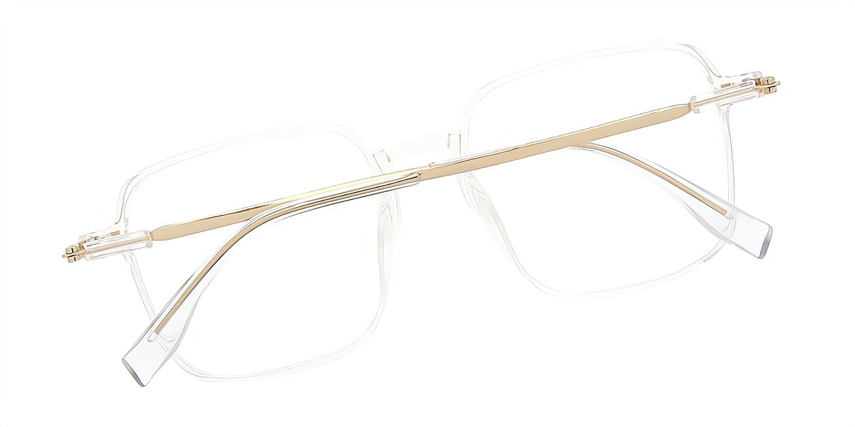 Clear Square Elegant Plastic Eyeglasses