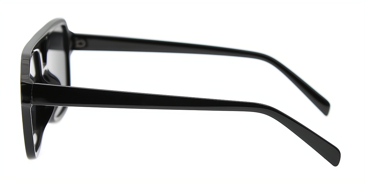 Black Aviator Oversized Plastic Eyeglasses