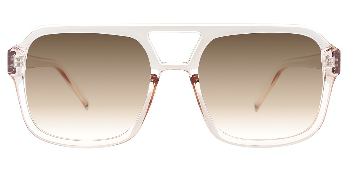 Brown Aviator Oversized Plastic Eyeglasses