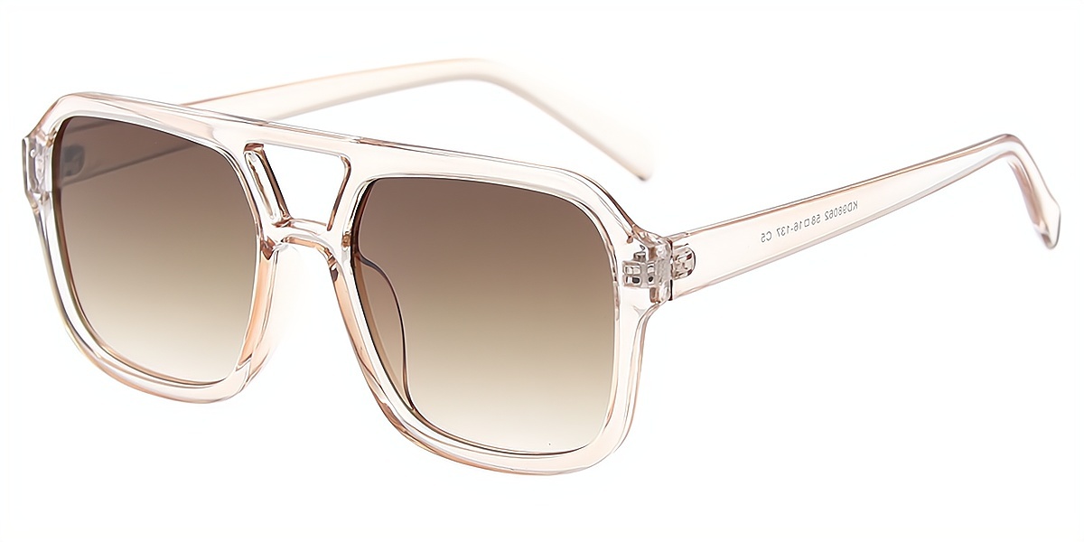 Brown Aviator Oversized Plastic Eyeglasses