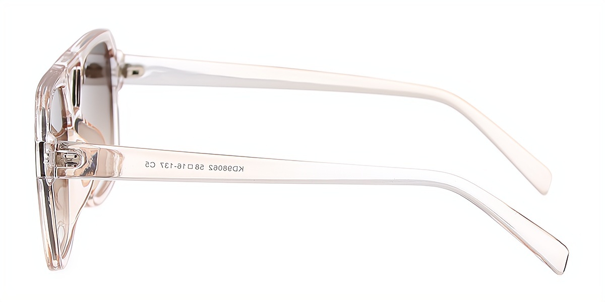 Brown Aviator Oversized Plastic Eyeglasses
