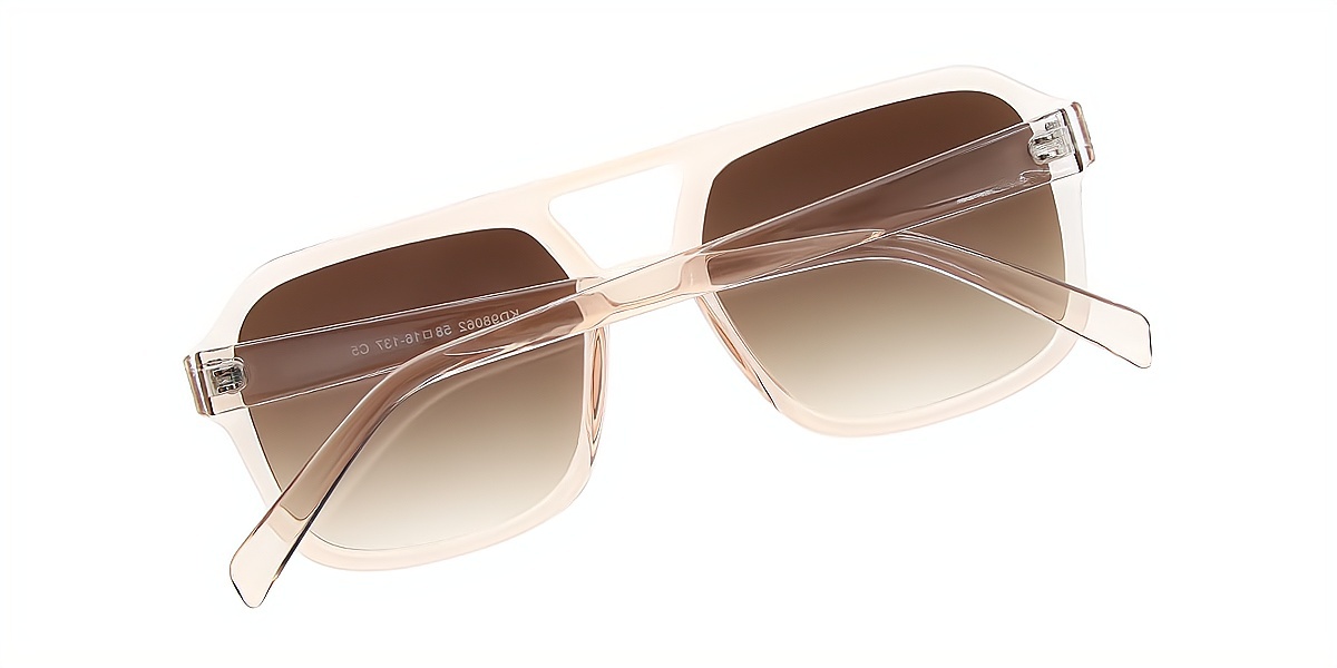 Brown Aviator Oversized Plastic Eyeglasses
