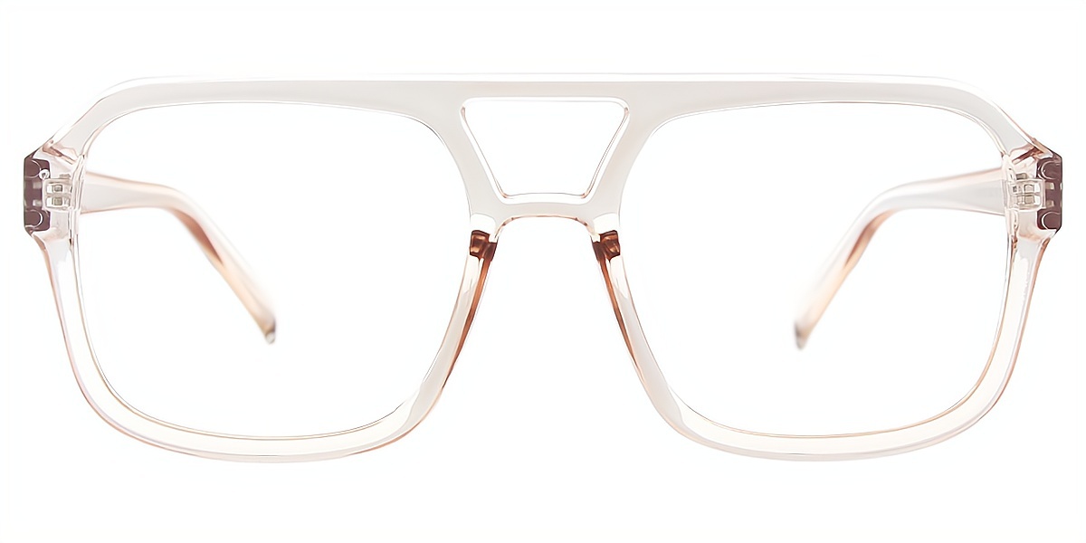 Brown Aviator Oversized Plastic Eyeglasses
