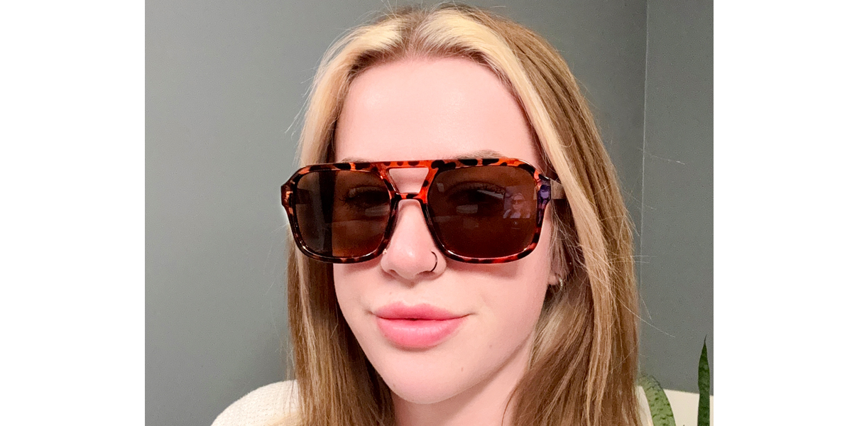 Tortoise Aviator Oversized Plastic Eyeglasses