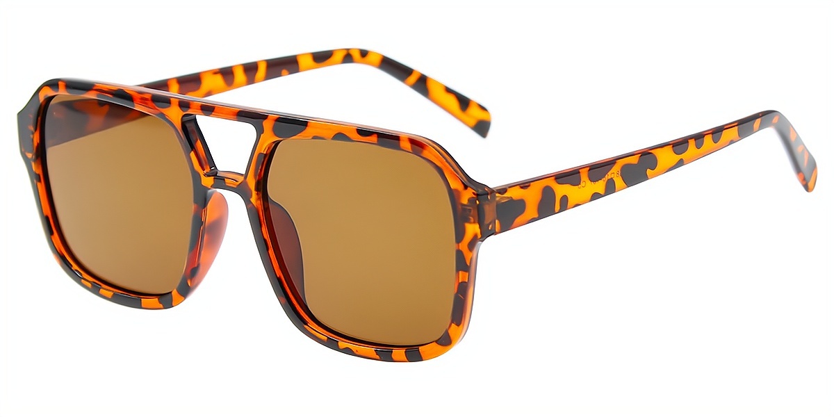 Tortoise Aviator Oversized Plastic Eyeglasses