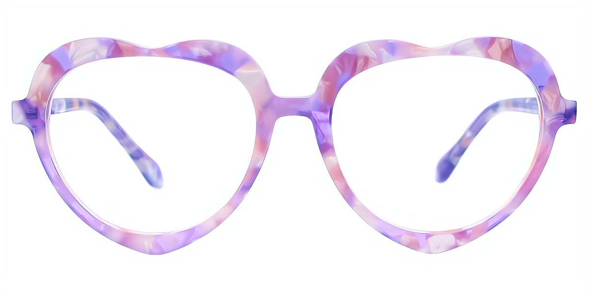 Purple Oval Ornate Acetate Eyeglasses