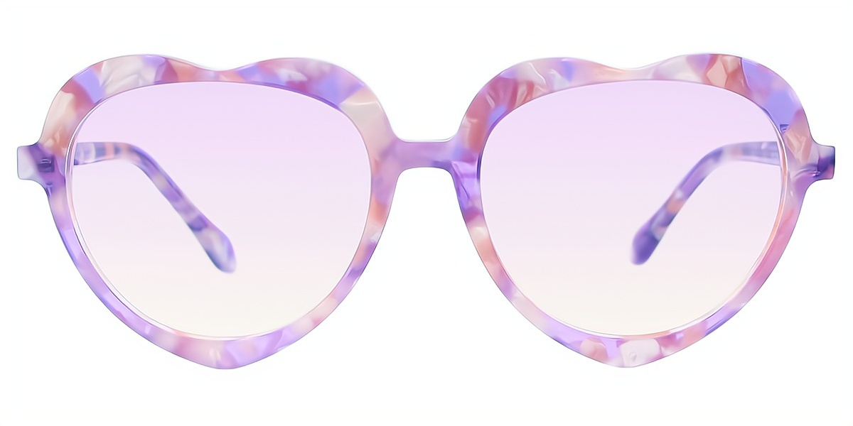 Purple Oval Ornate Acetate Eyeglasses