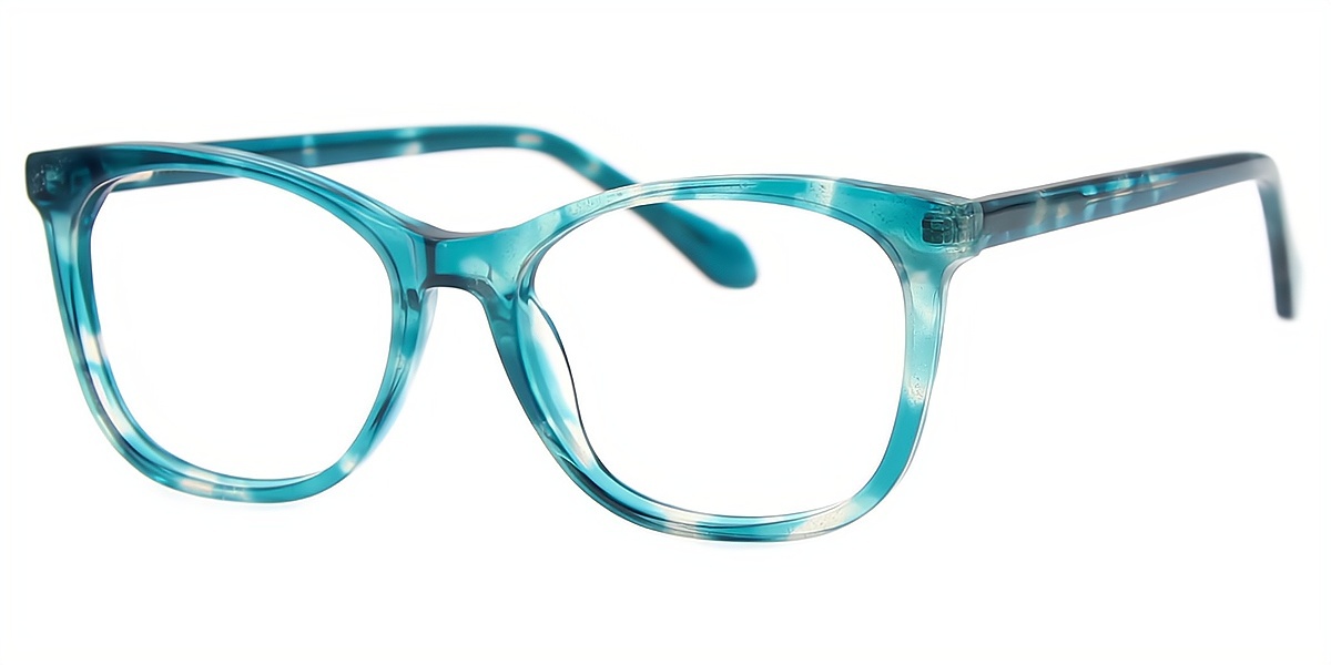Blue Horn Ornate Acetate Eyeglasses