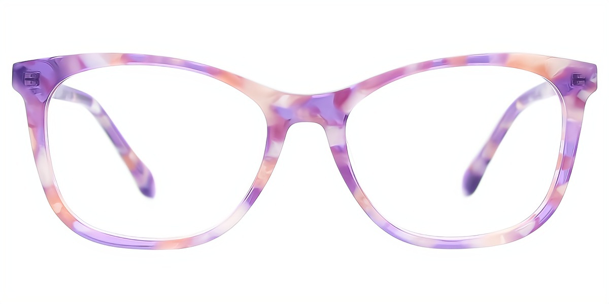 Purple Horn Ornate Acetate Eyeglasses