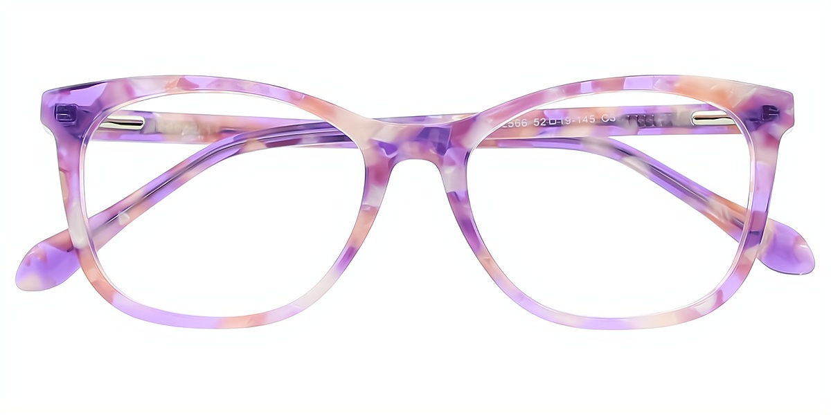 Purple Horn Ornate Acetate Eyeglasses