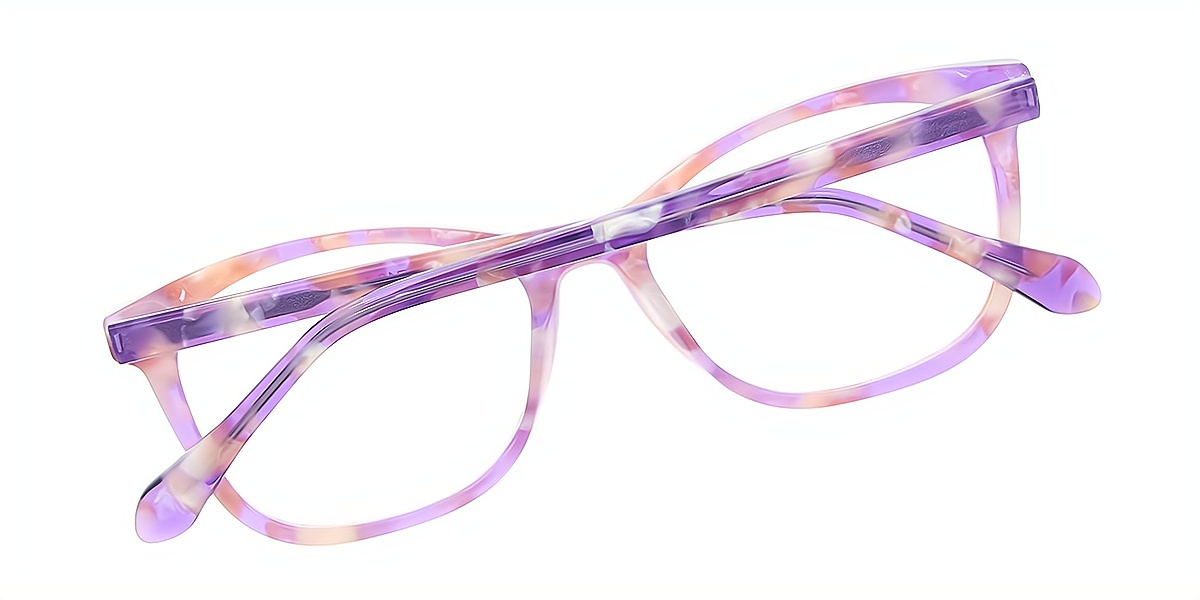 Purple Horn Ornate Acetate Eyeglasses