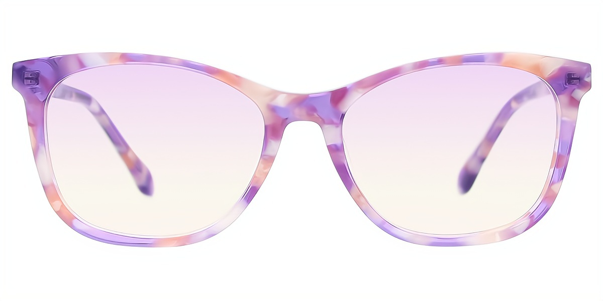 Purple Horn Ornate Acetate Eyeglasses