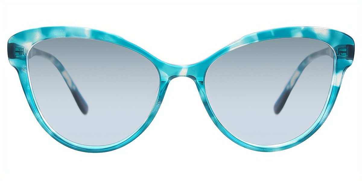 Blue Cat Eye Unique Oversized Acetate Eyeglasses