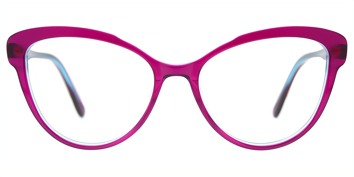 Purple Cat Eye Unique Oversized Acetate Eyeglasses