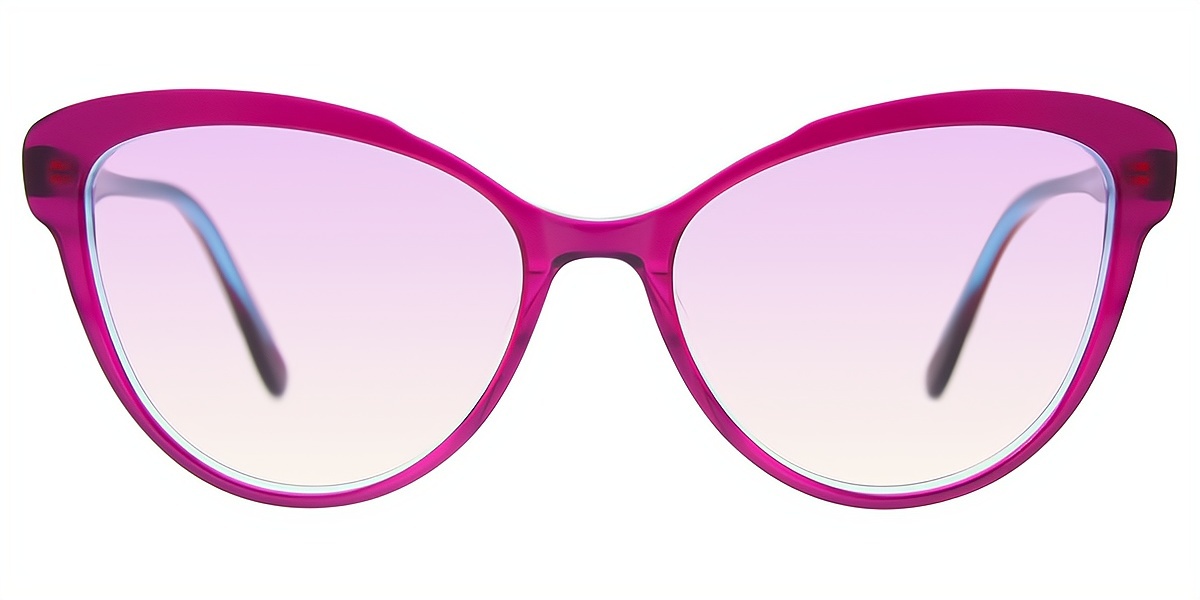 Purple Cat Eye Unique Oversized Acetate Eyeglasses