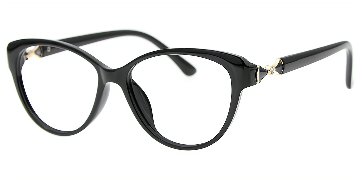 Black Cat Eye Modish Plastic Eyeglasses