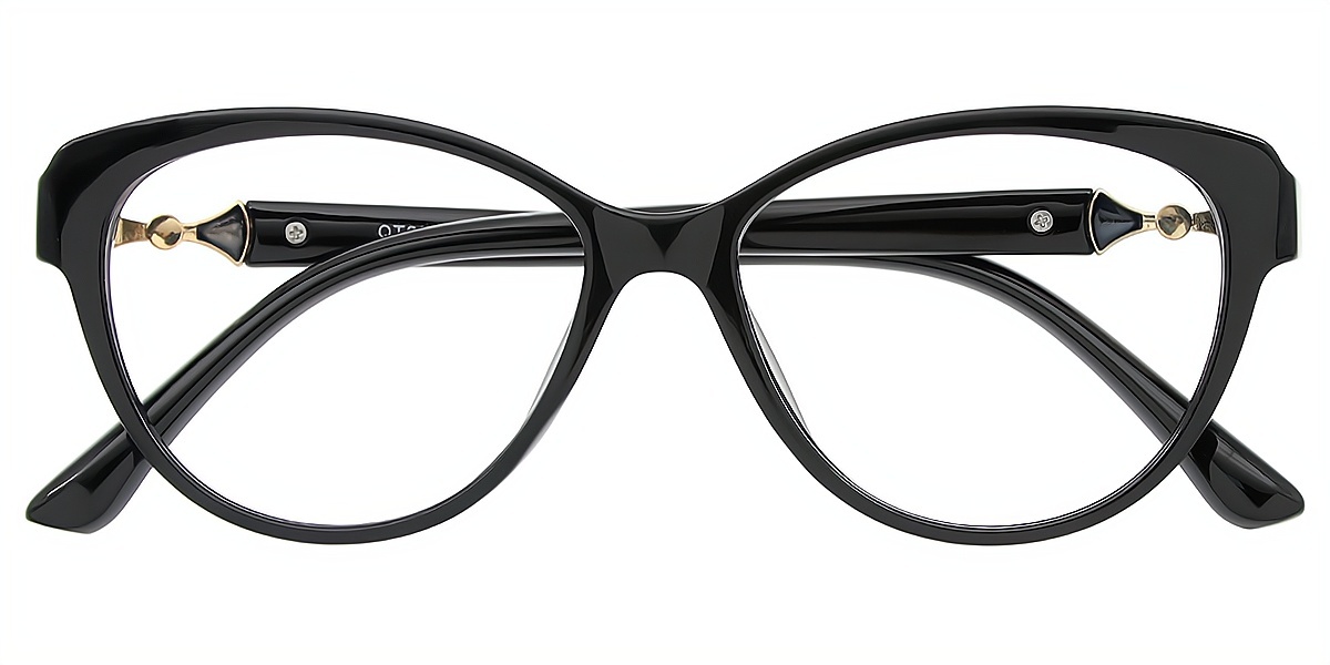 Black Cat Eye Modish Plastic Eyeglasses