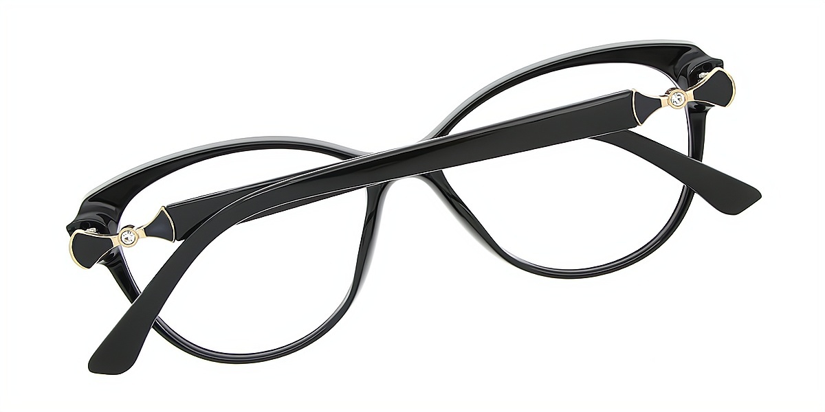 Black Cat Eye Modish Plastic Eyeglasses