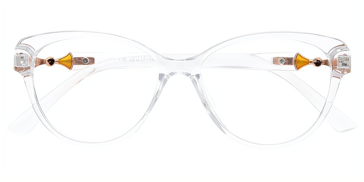 Clear Cat Eye Modish Plastic Eyeglasses